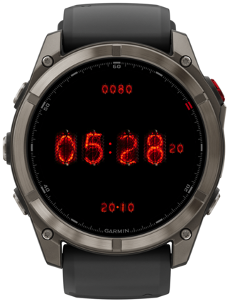 Nixie Watchface running on Garmin watch